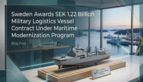 Sweden Awards SEK 1.22 Billion Military Logistics Vessel Contract Under Maritime Modernization Program