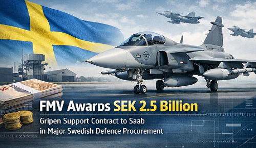 FMV Awards SEK 2.5 Billion Gripen Support Contract to Saab in Major Swedish Defence Procurement