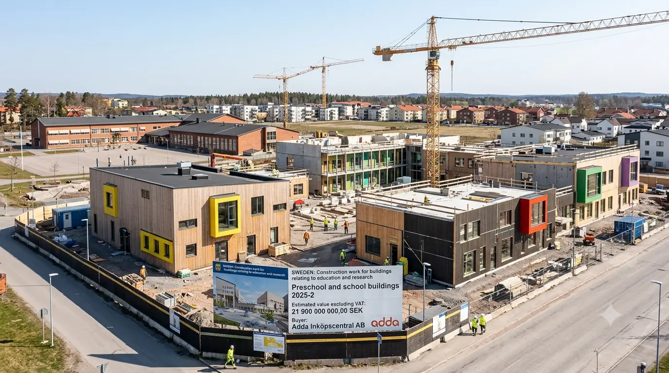 Sweden Lines Up Six Builders for a SEK 21.9 Billion Preschool and School Construction Framework