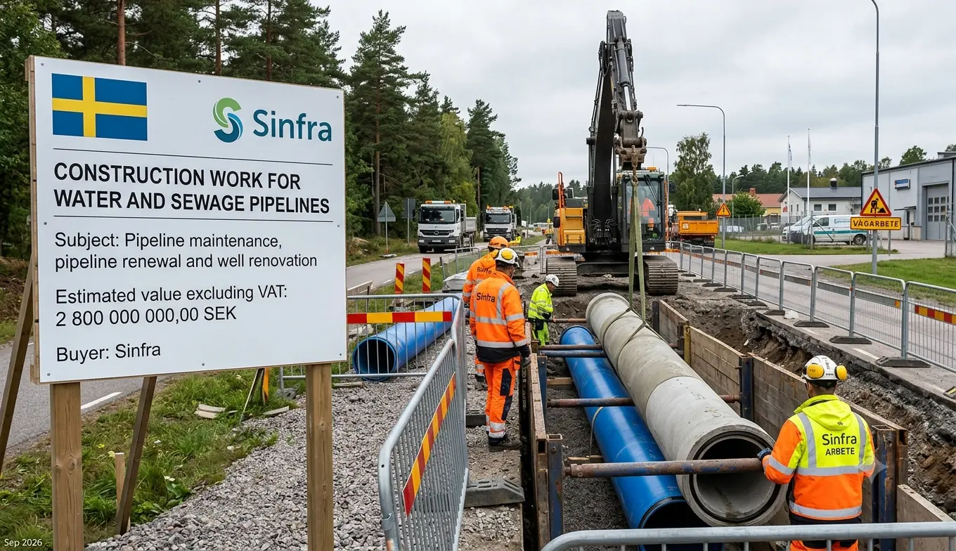 Sweden Awards SEK 3.5 Billion Framework for Water and Sewer Network Maintenance and Renewal