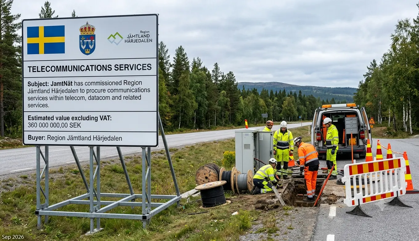 Sweden Awards SEK 313.4 Million JamtNät Telecommunications Services Contract to Telia Sverige