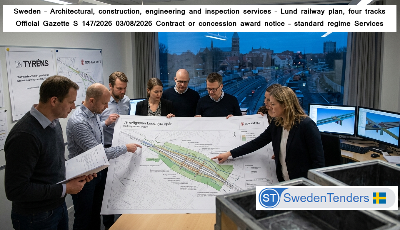 Eight Bidders, One Identical Price: Sweden Picks Tyréns to Plan the Next Phase of Its Busiest Rail Corridor Through Lund